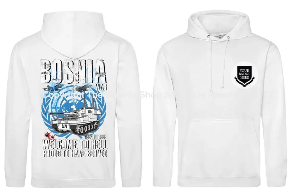 BOSNIA WELCOME TO HELL CVRT Double Side Printed Hoodie