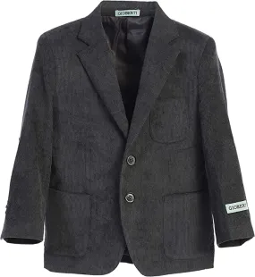 Boy's Kids Corduroy Blazer - Charcoal