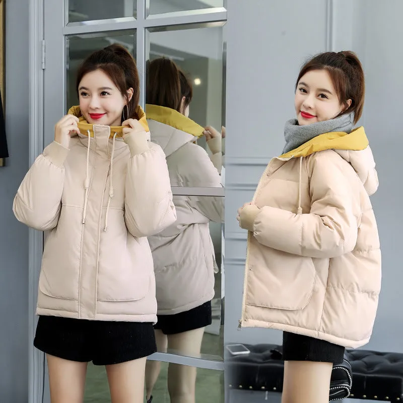 Bread clothes women's short Internet celebrities with the same cotton-padded jacket New student down cotton-padded clothes Korean version loose winter coat cotton-padded clothes