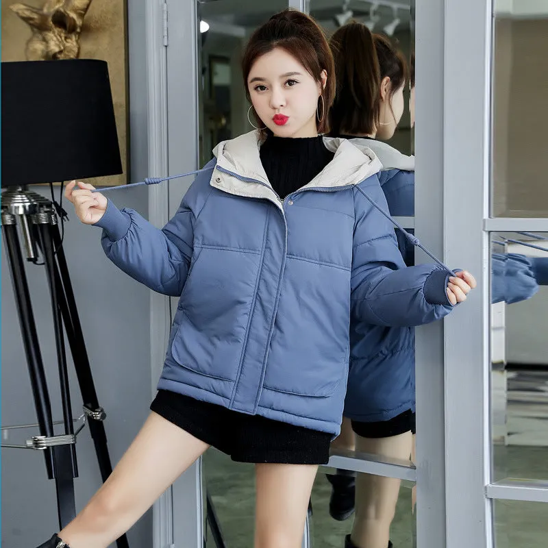 Bread clothes women's short Internet celebrities with the same cotton-padded jacket New student down cotton-padded clothes Korean version loose winter coat cotton-padded clothes