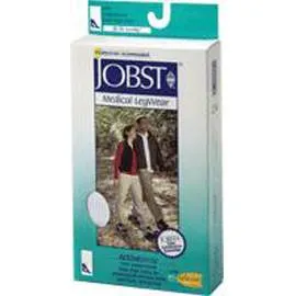 BSN Jobst Activewear Knee High Firm Compression Socks Small, Cool Black, Closed Toe, Unisex, Latex-free - 1 Pair