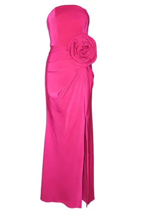 CALLIE STRAPLESS ROSETTE MAXI