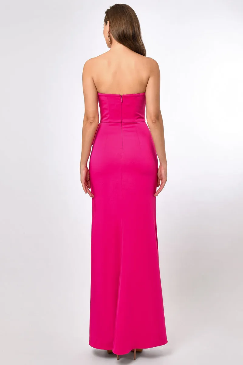 CALLIE STRAPLESS ROSETTE MAXI