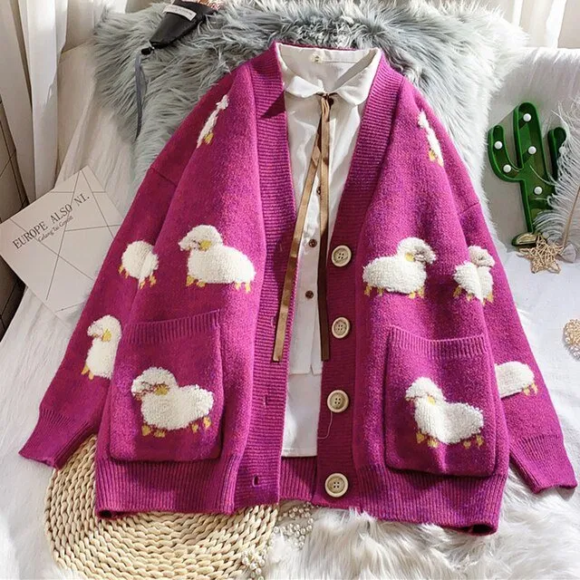 Cardigan coréen mouton