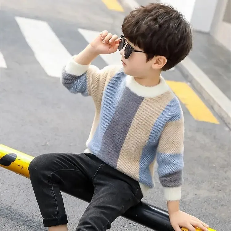 Children's sweater Winter New Cotton Clothing  Sweater teenage boys Sweater Children's clothing fall knit sweater 10 12 14 years