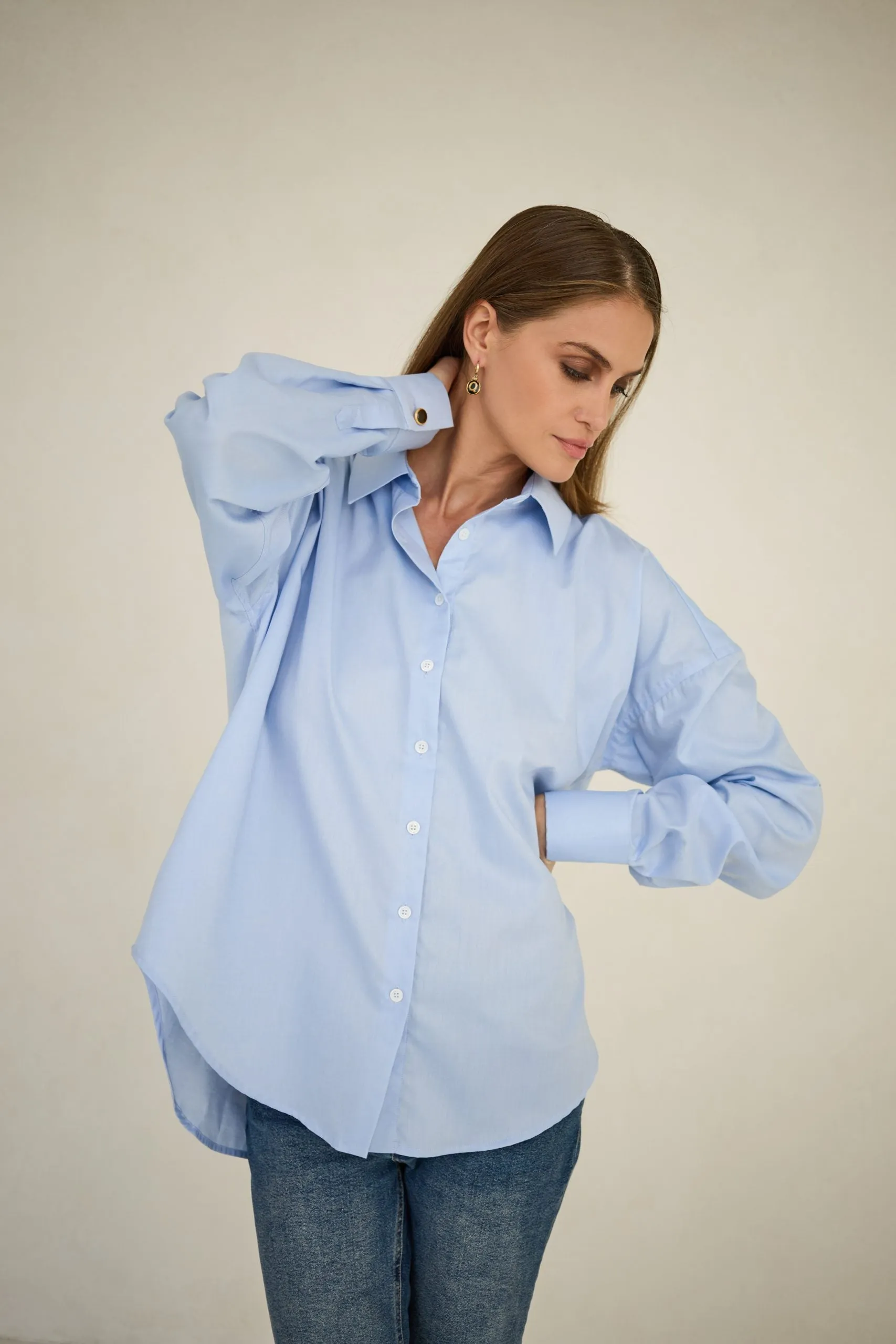 Classic Oversized Shirt Light Blue