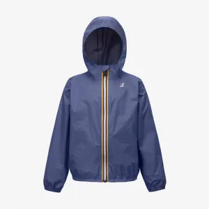 Claude - Kids Packable Full Zip Waterproof Rain Jacket in Blue Indigo