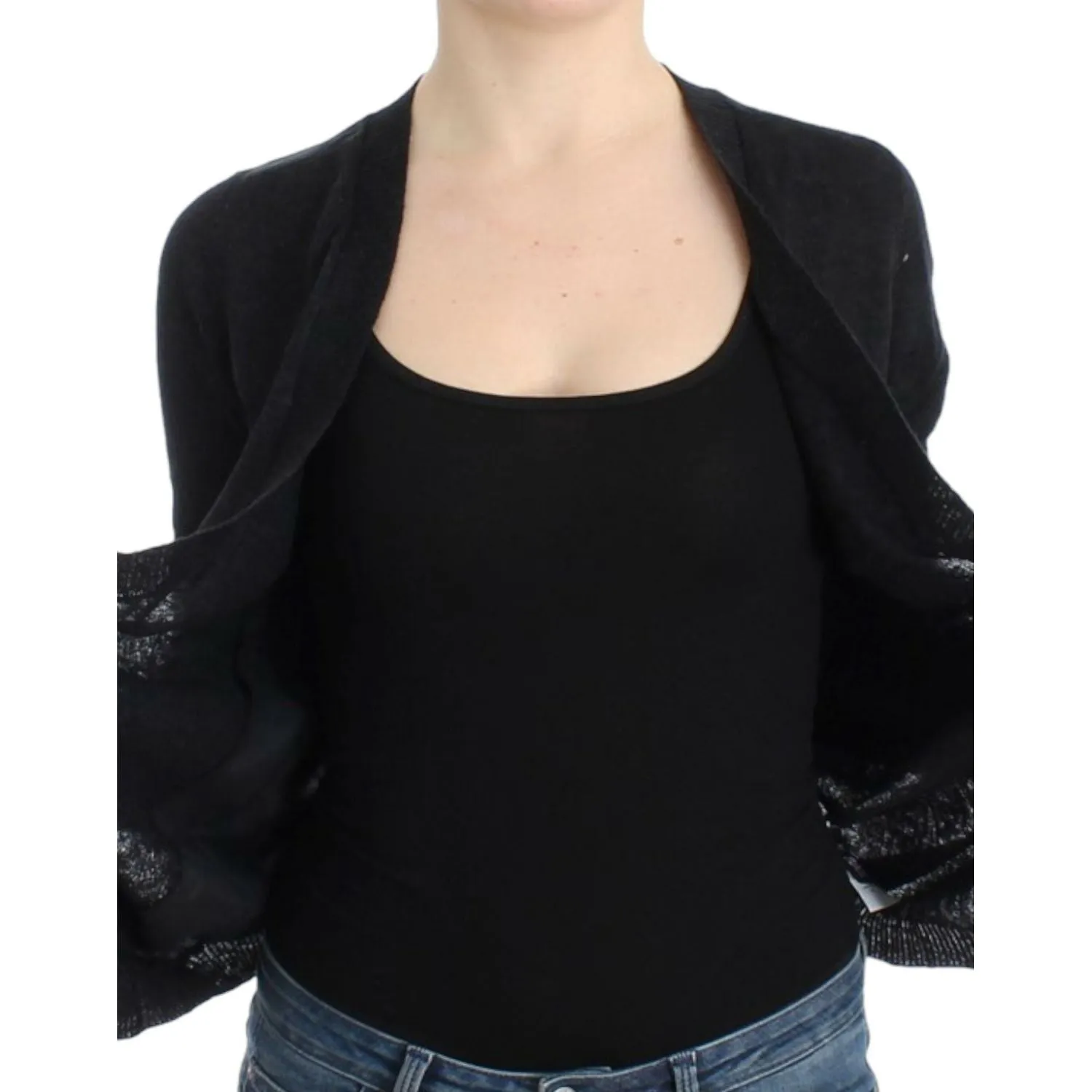 Costume National Elegant Deep V-neck Lightweight Cardigan