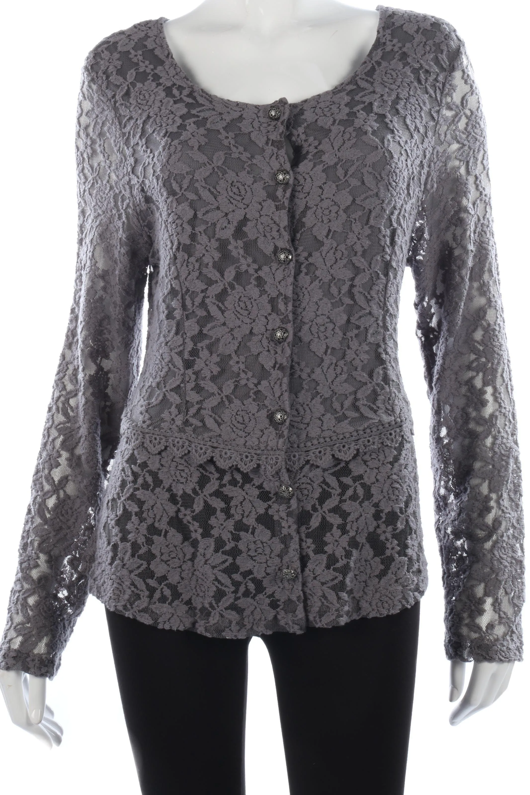 CREAM Stella Cardigan Grey Lace BNWT Size XL