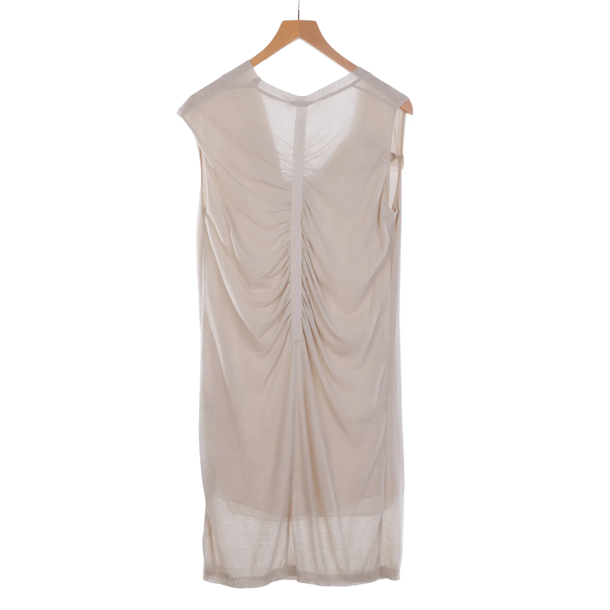 Cristina Gavioli Cotton Sleeveless Cream Dress UK Size 10