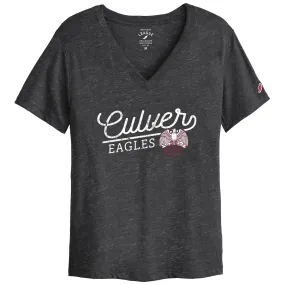 Culver Eagles Intramural Boyfriend V-Neck Tee - Black