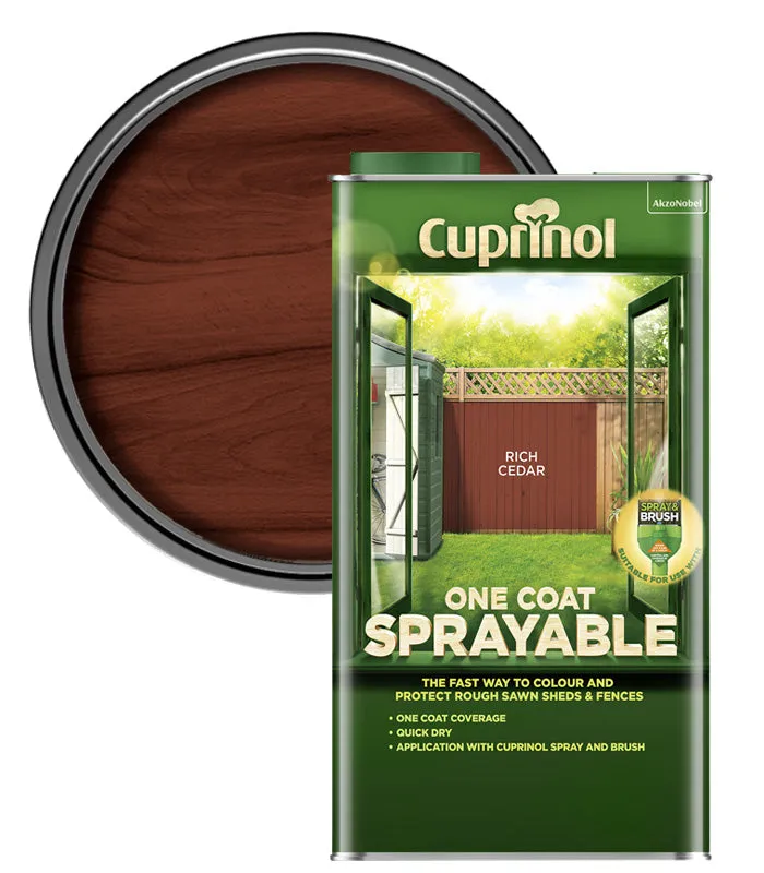 Cuprinol One Coat Sprayable Fence Treatment - 5 Litre