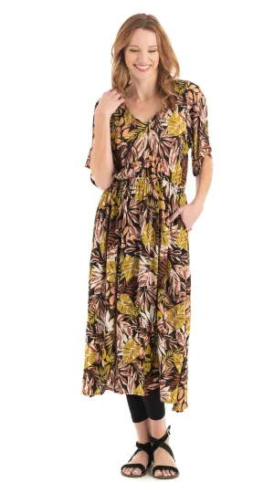 Dakini Dress - mustard tropical