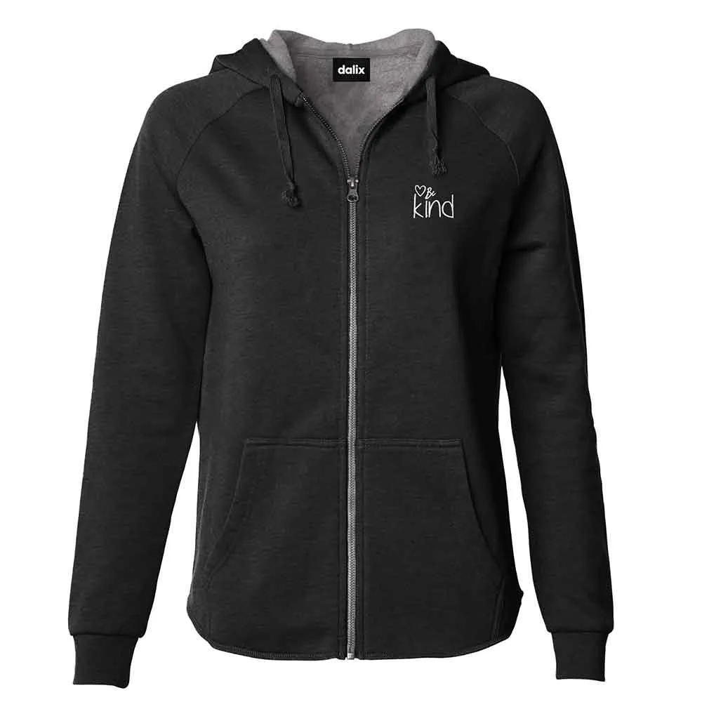 Dalix Be Kind Zip Hoodie