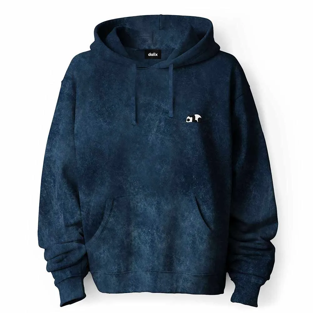 Dalix Panda Mineral Wash Hoodie