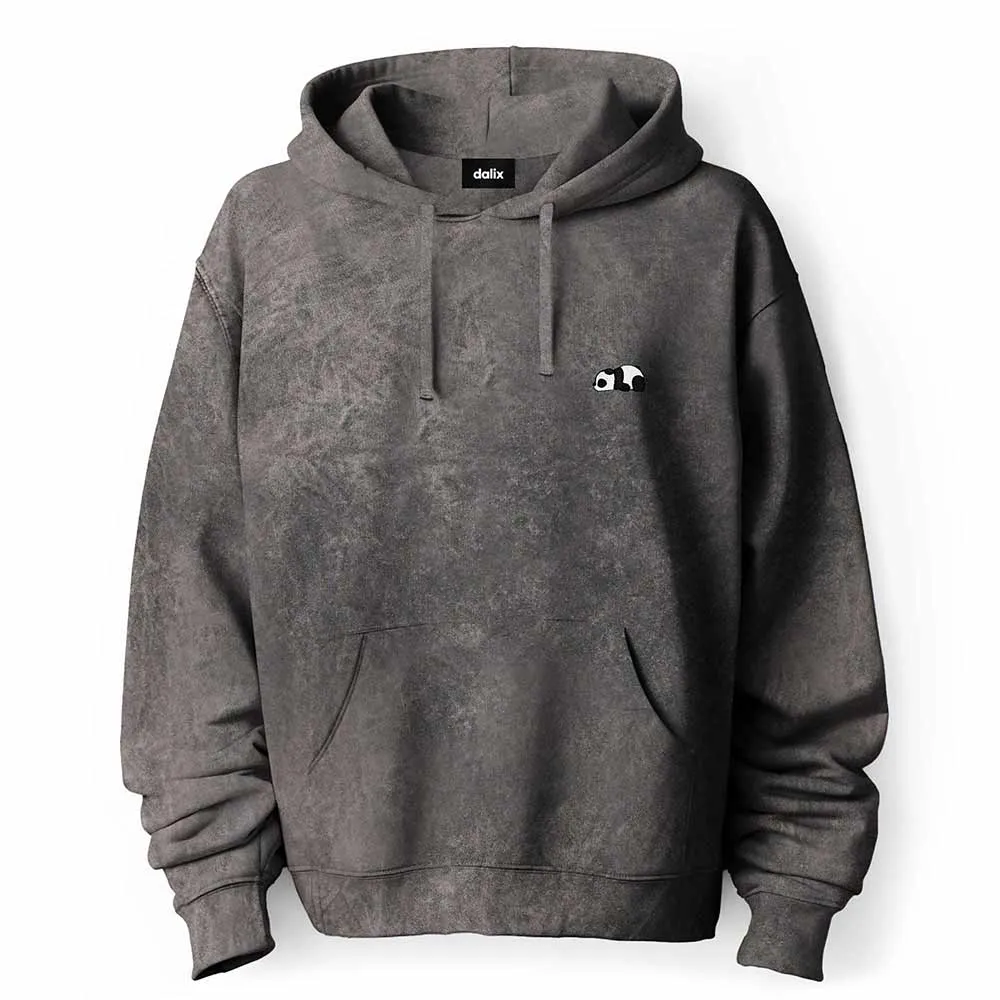 Dalix Panda Mineral Wash Hoodie