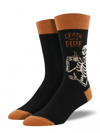 Death Before Decaf Men's Crew Socks