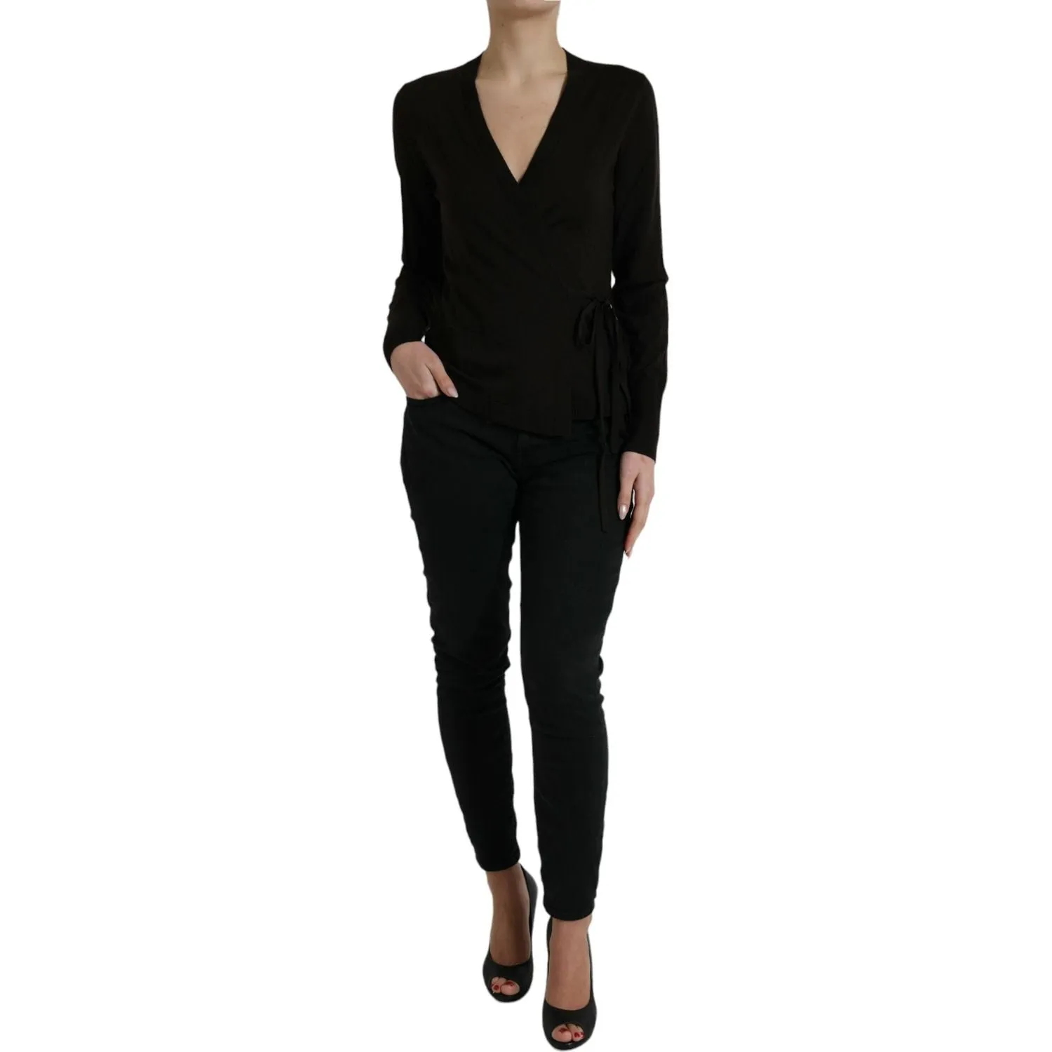 Dolce & Gabbana Elegant Black Virgin Wool Cardigan