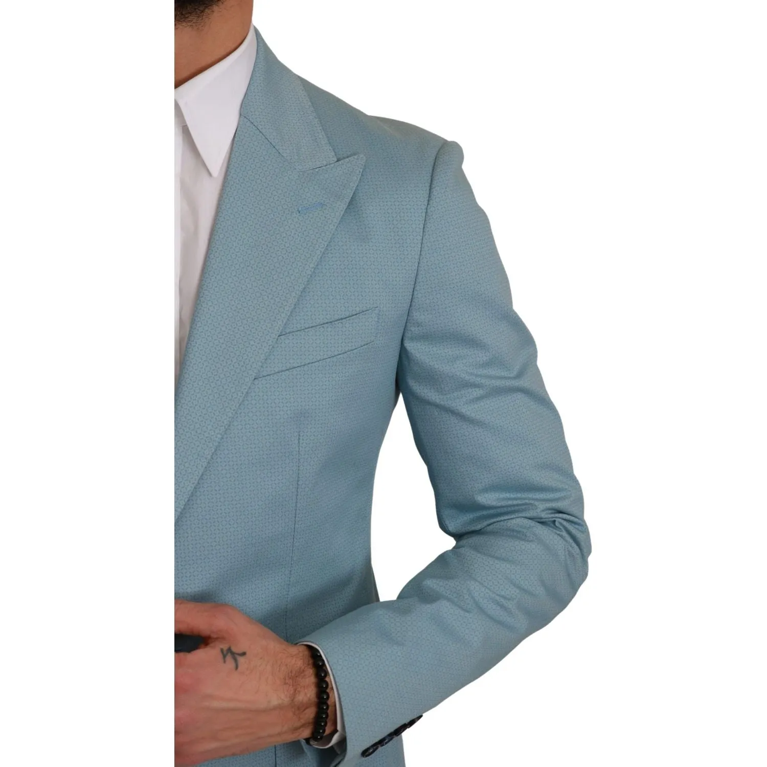 Dolce & Gabbana Elegant Blue Fantasy Pattern Blazer