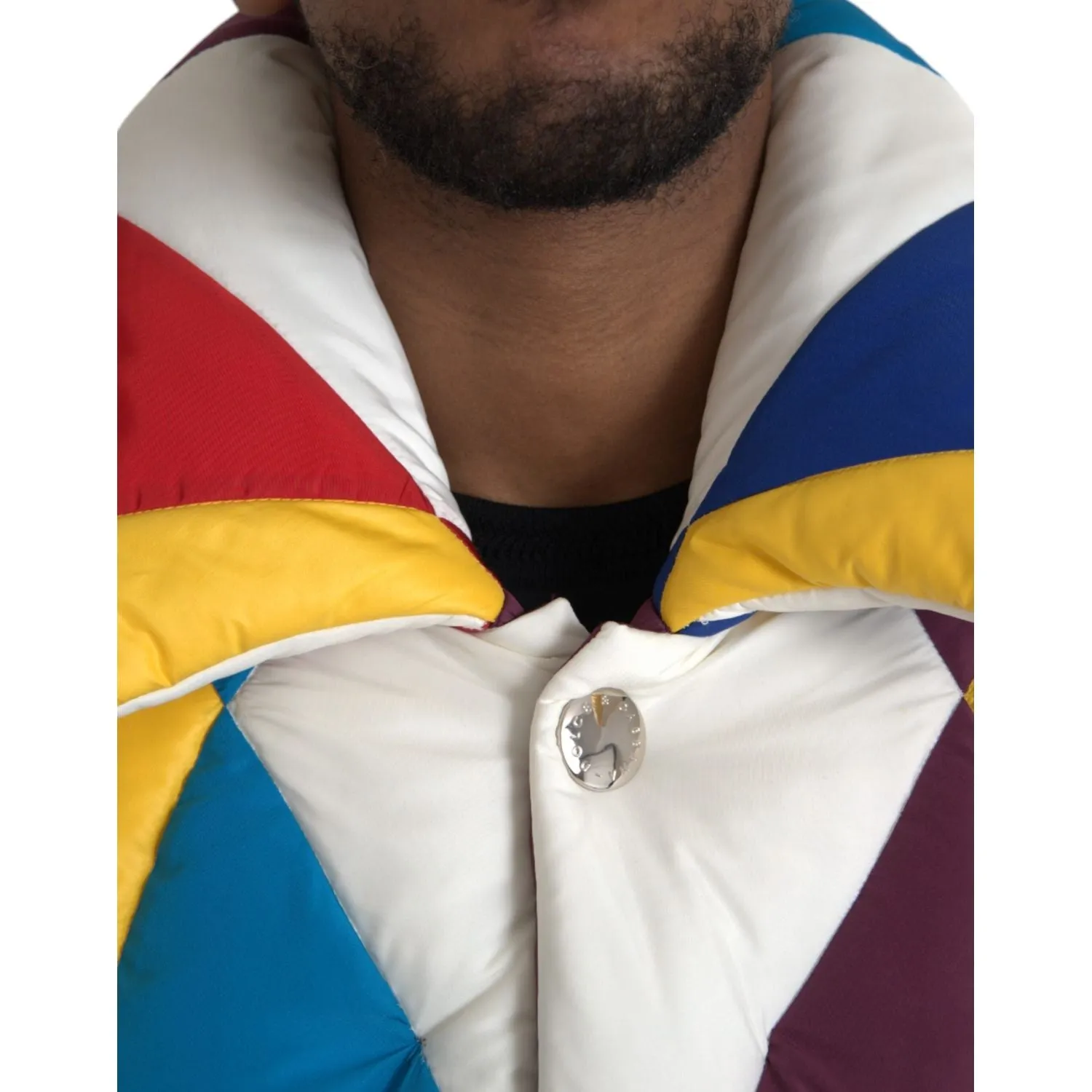 Dolce & Gabbana Multicolor Windbreaker Puffer Jacket Men