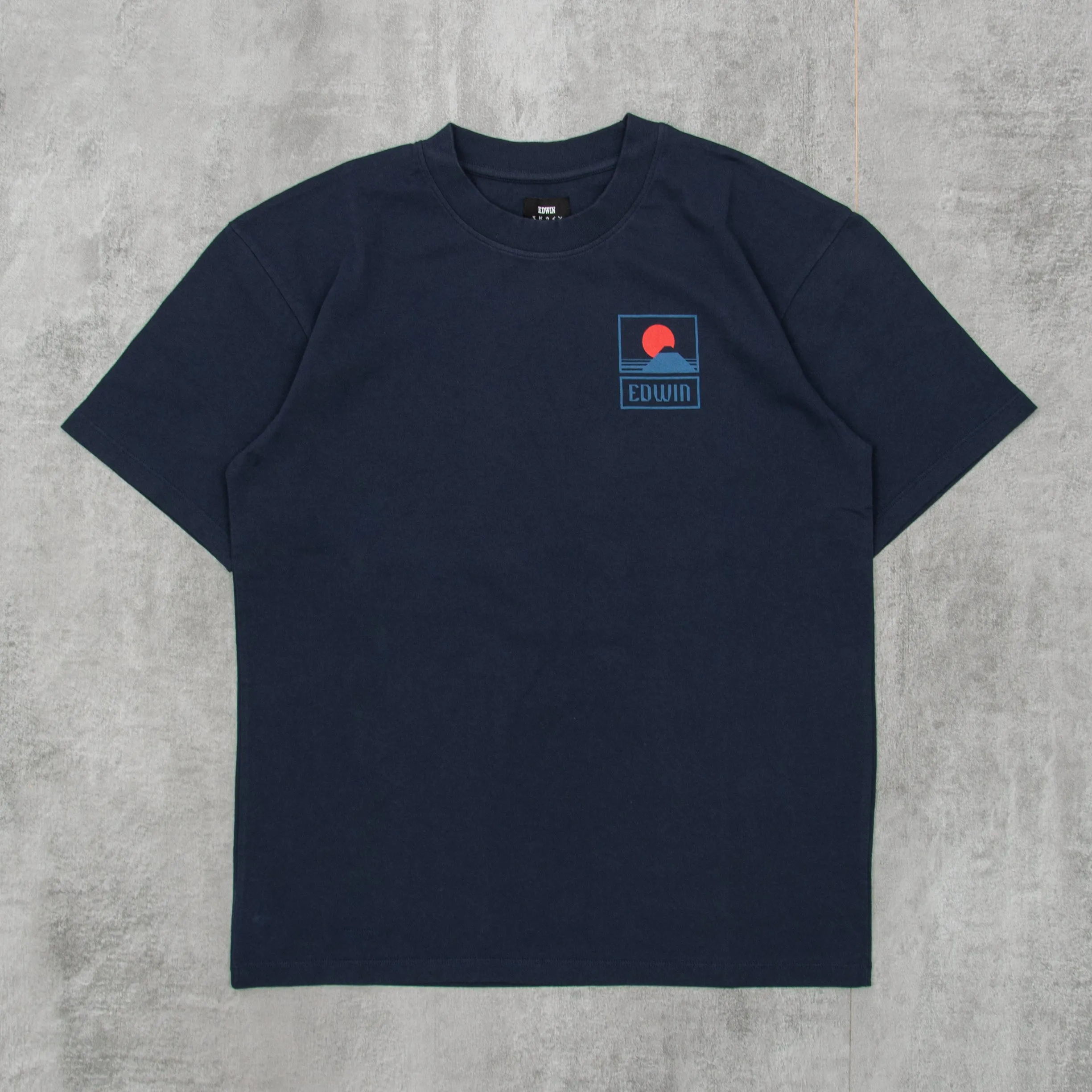 Edwin Sunset On Mt Fuji S/S Tee - Navy Blazer