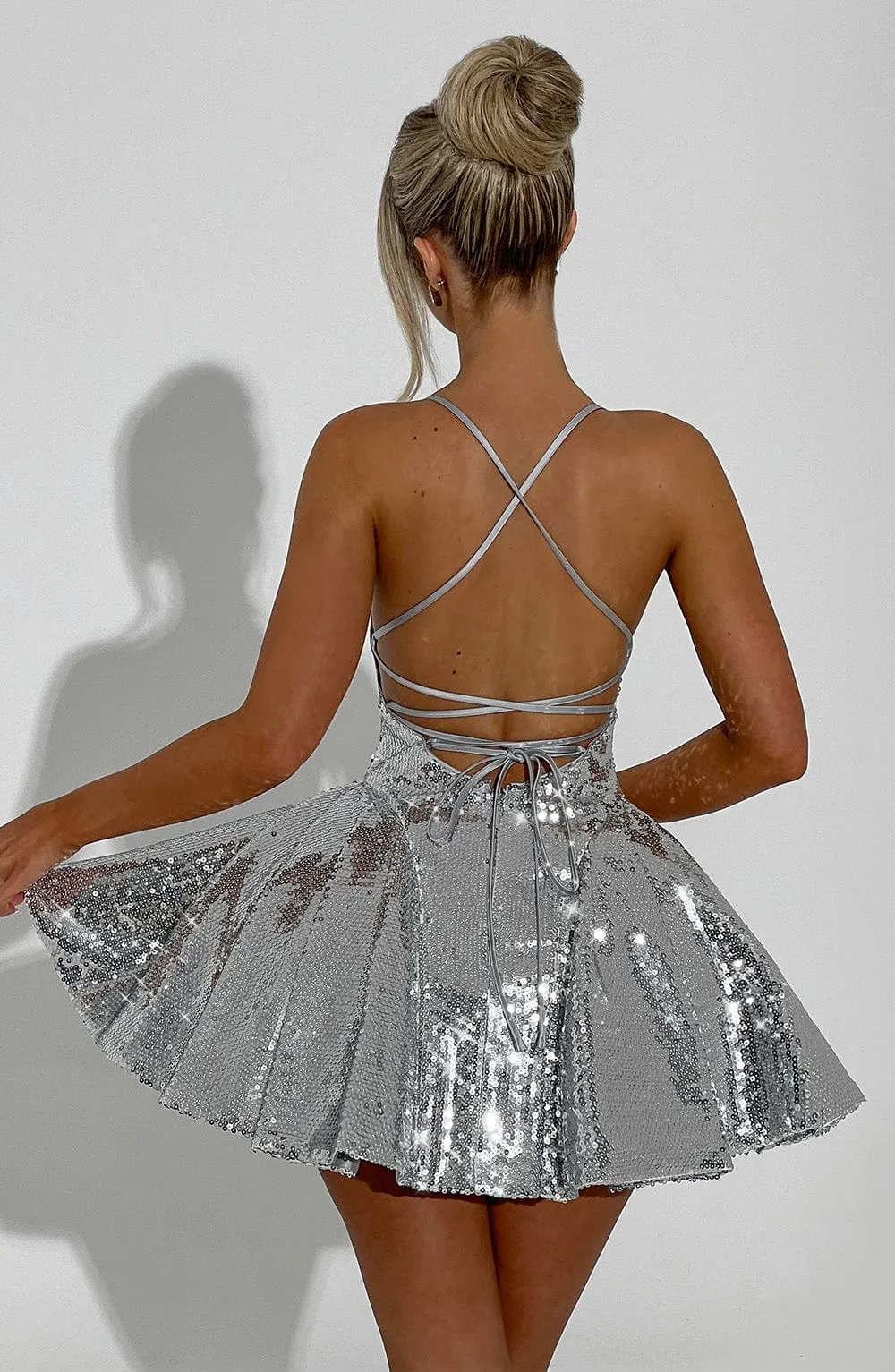 Electra Mini Dress - Silver