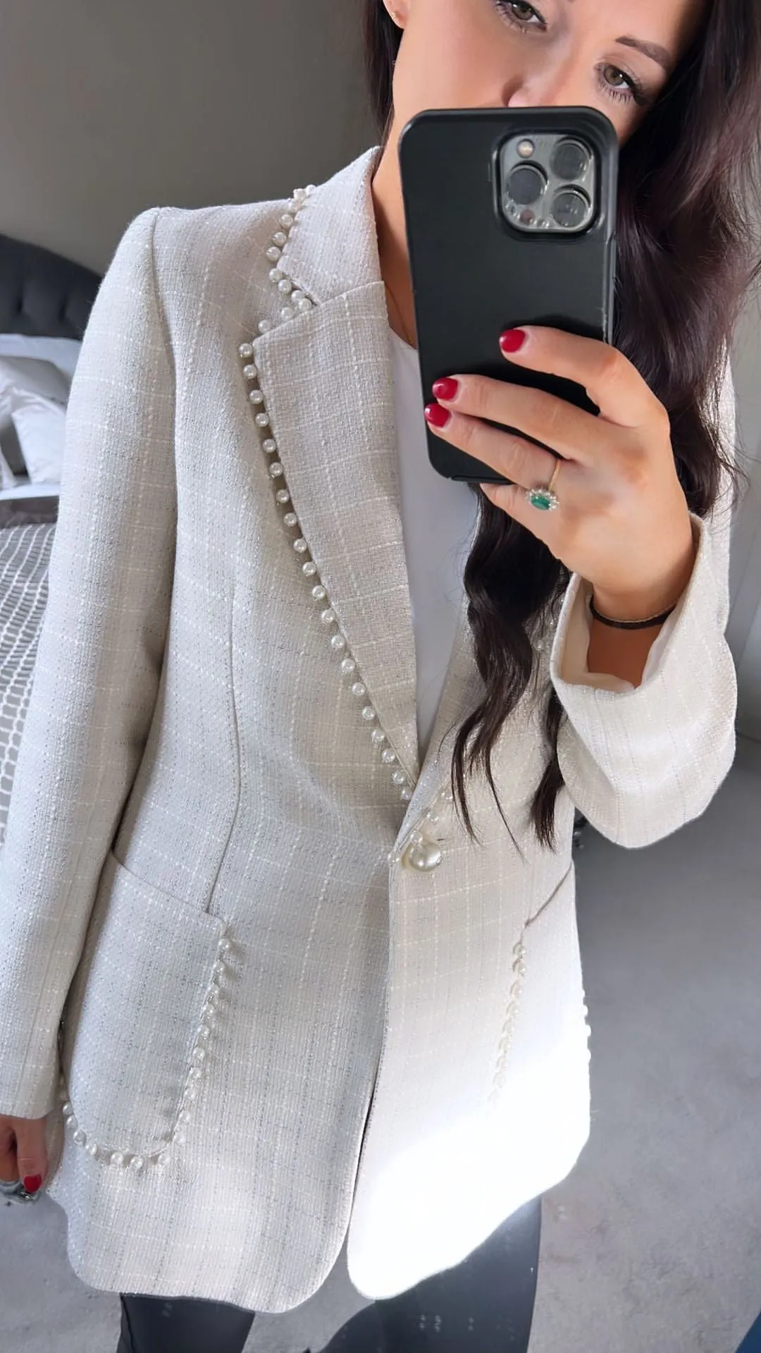 Faye pearl blazer