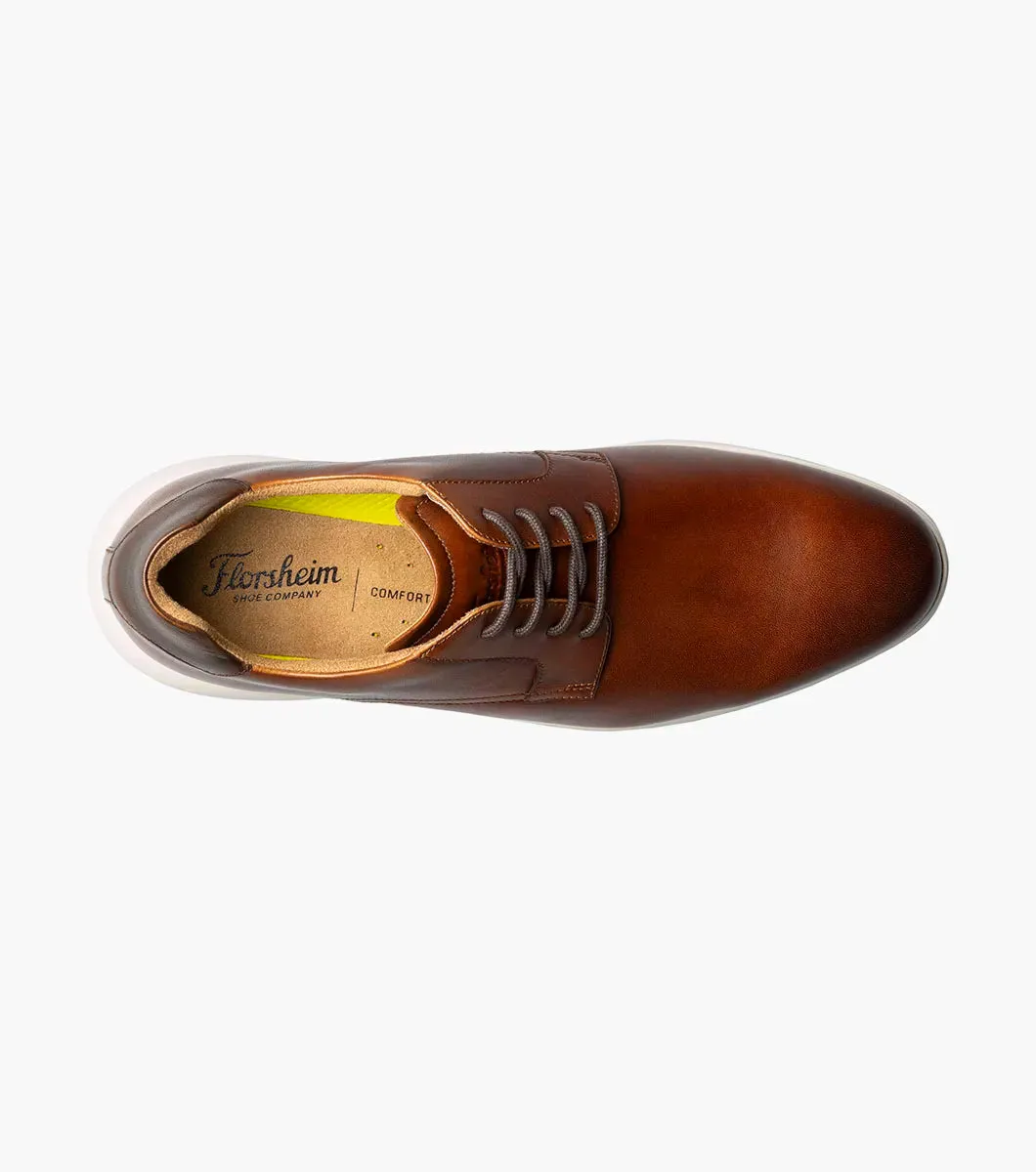 Florsheim Dash Plain Toe Oxford Sneaker Shoe (Wide Width) - Cognac