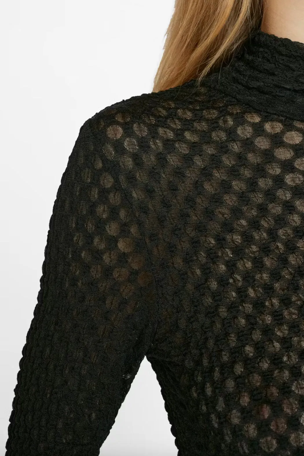 Frame - Mesh Lace Turtleneck