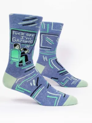 Fuck Off I'm Gaming Men's Crew Sock