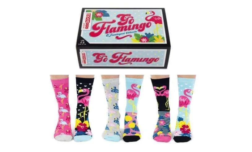 Go Flamingo Ladies Flamboyant Novelty Socks