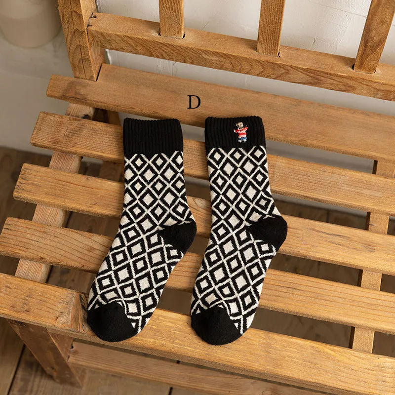 Gohobi Black Bear Animal Pattern Socks