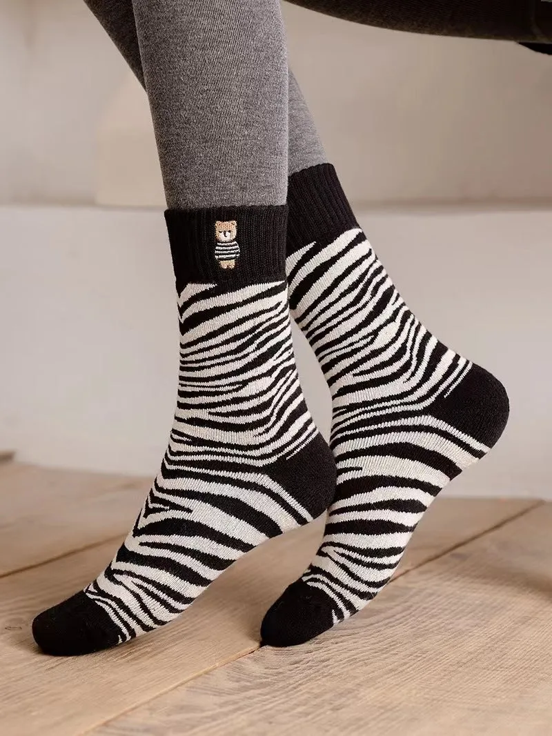 Gohobi Black Bear Animal Pattern Socks