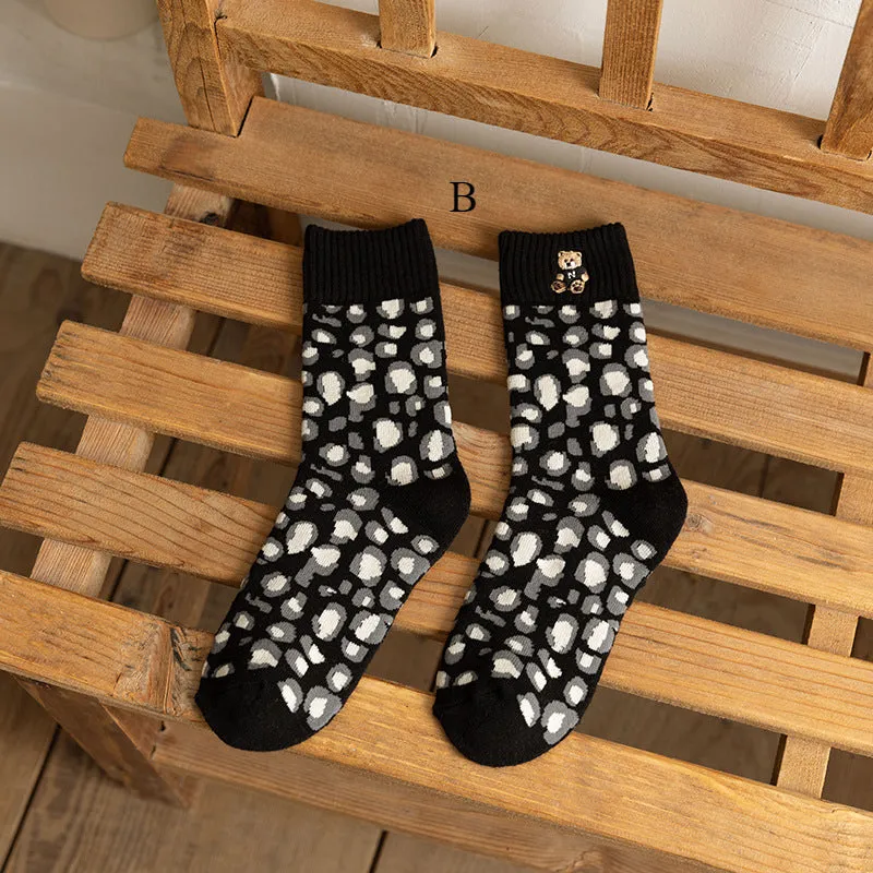 Gohobi Black Bear Animal Pattern Socks