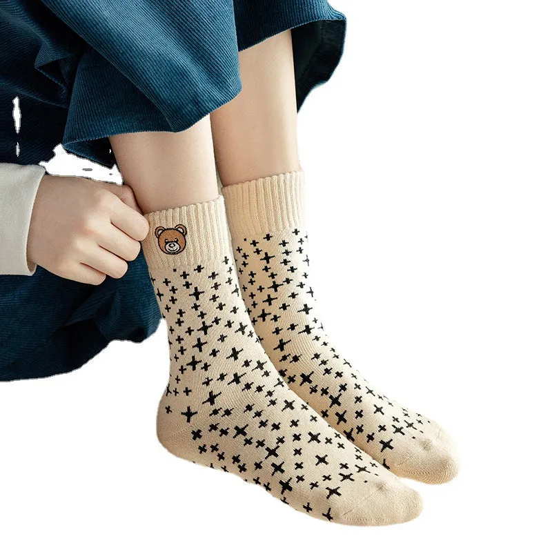 Gohobi Black Bear Animal Pattern Socks