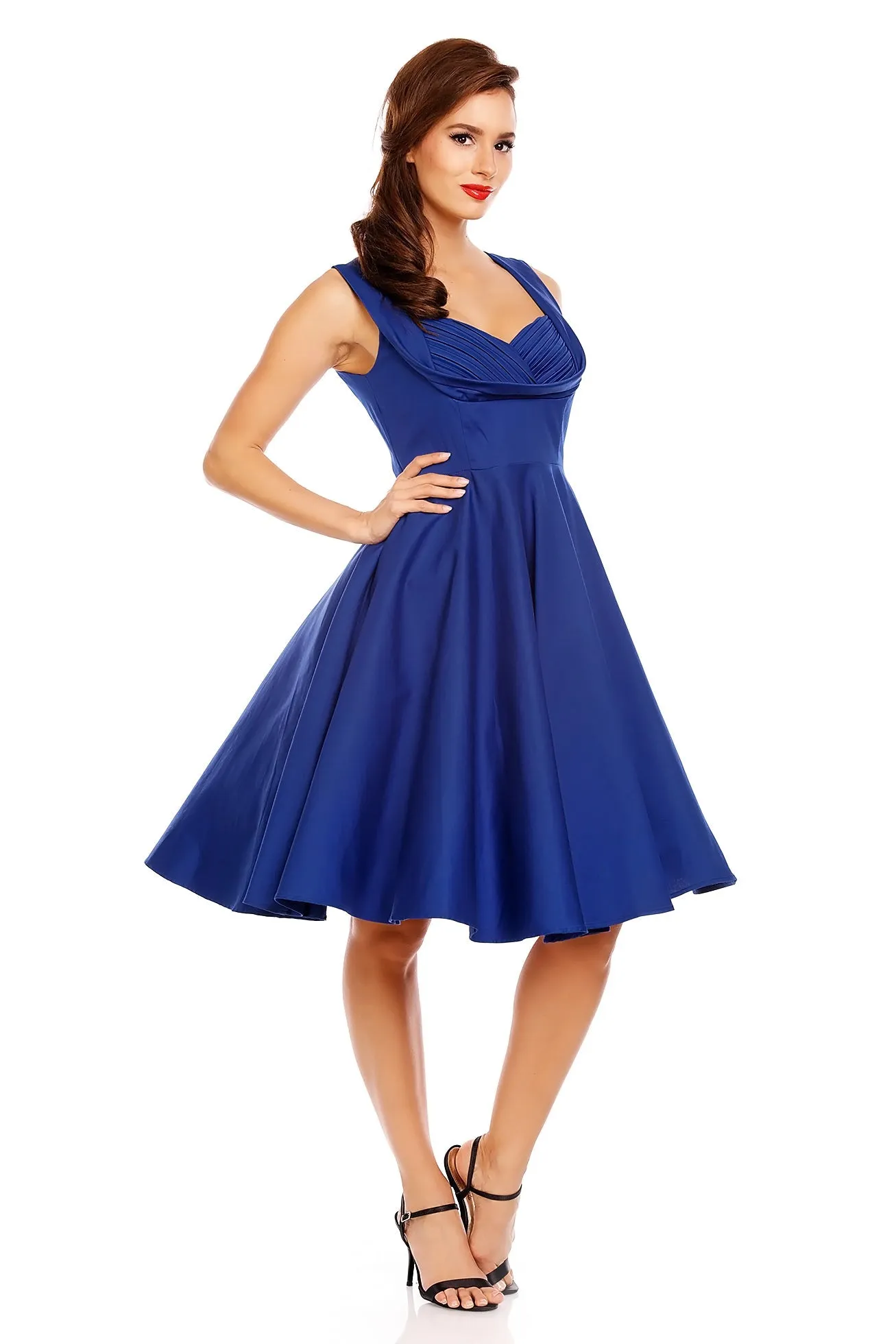 Grace Vintage Style Jive Dress in All Blue