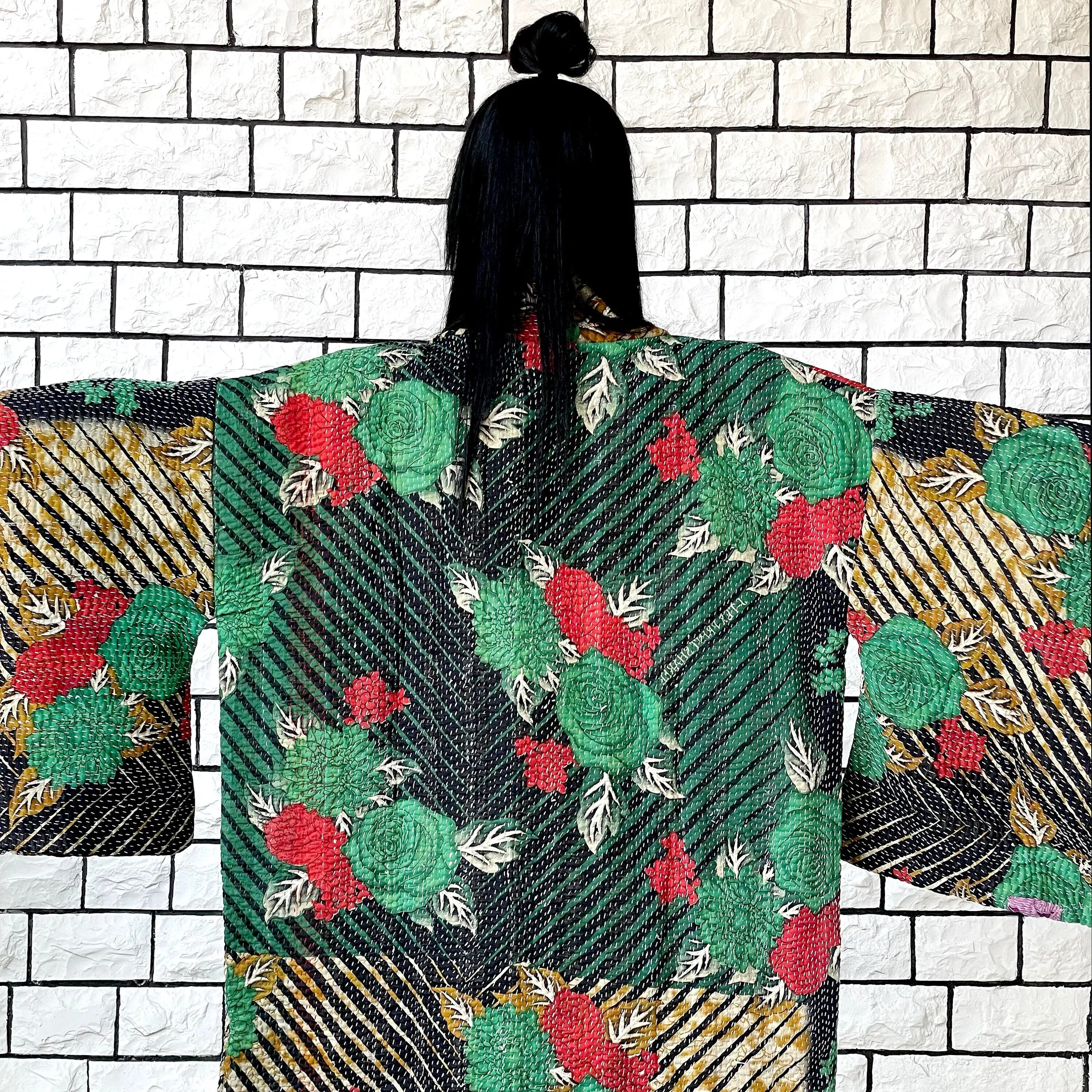 Green Kimono Haori Jacket