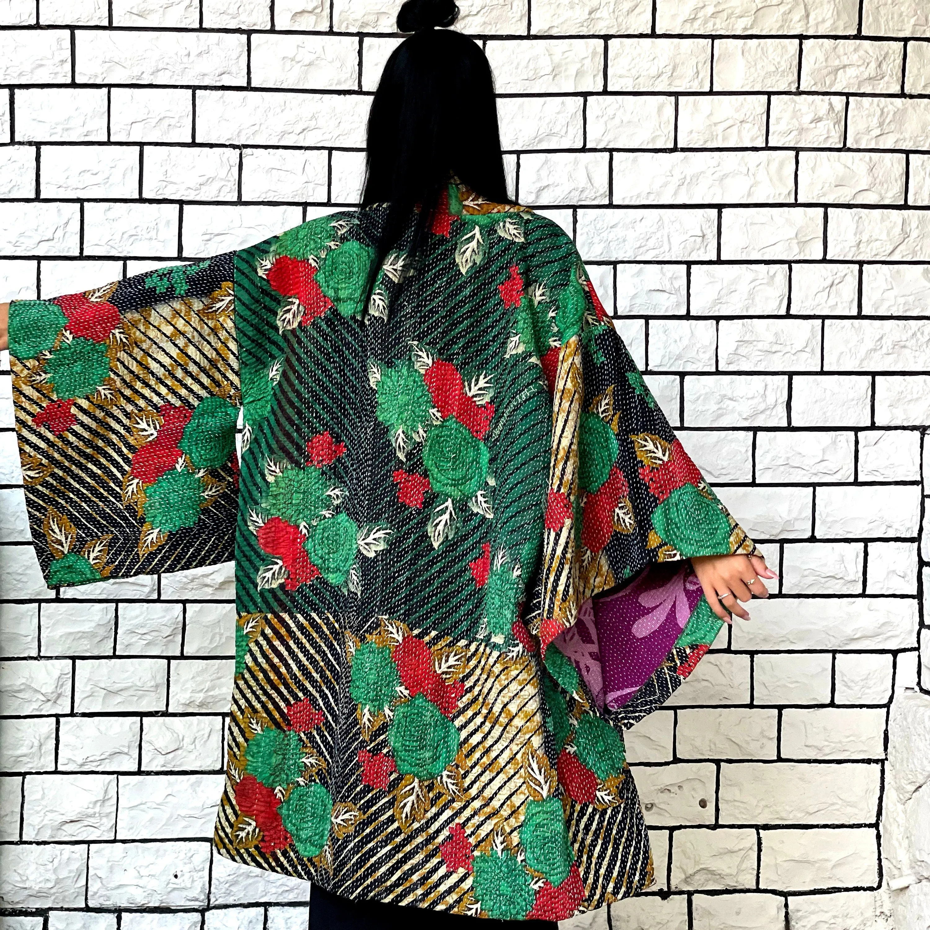 Green Kimono Haori Jacket