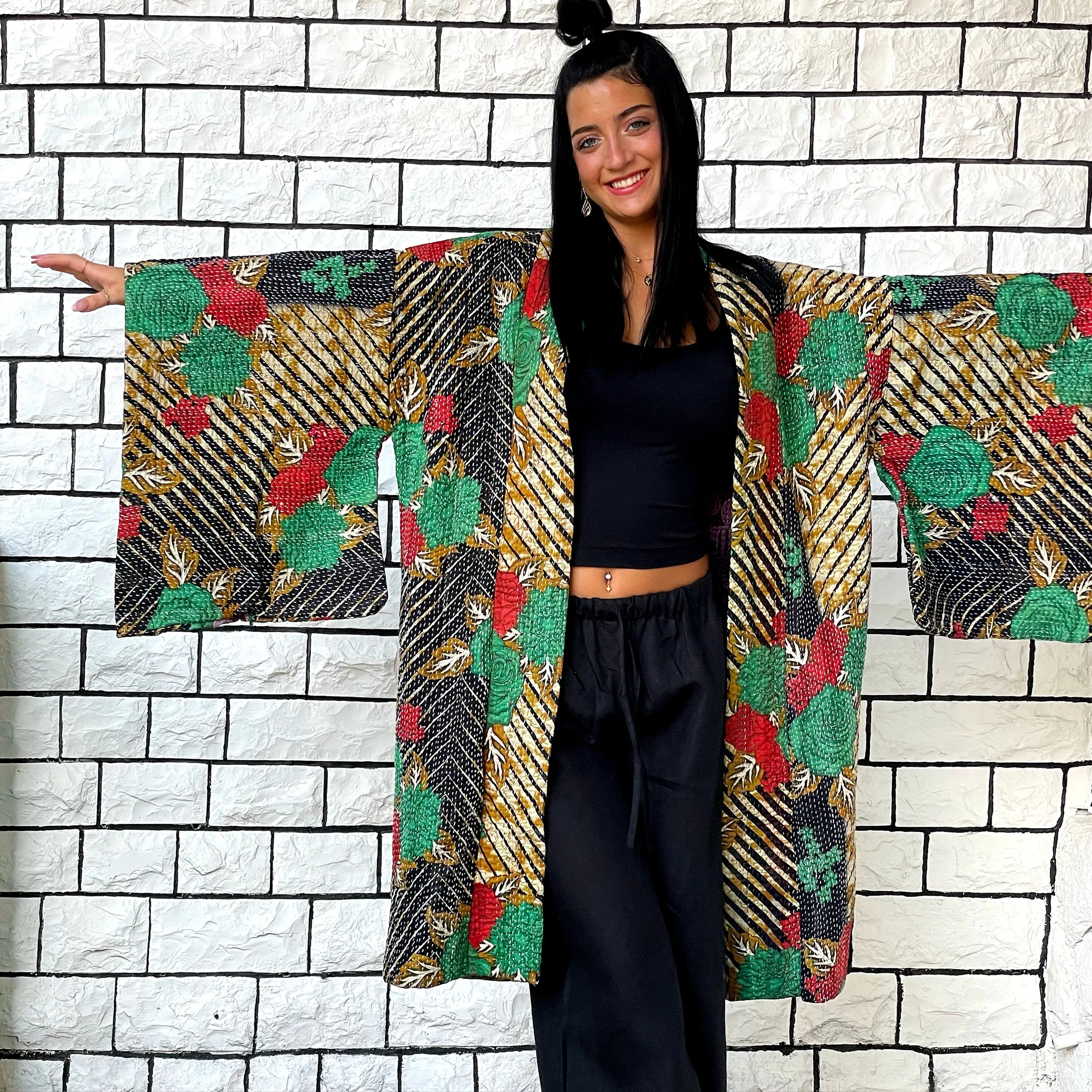 Green Kimono Haori Jacket