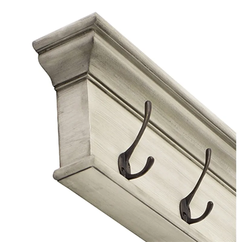 Halifax Rustic White 6 Hook Coat Rack