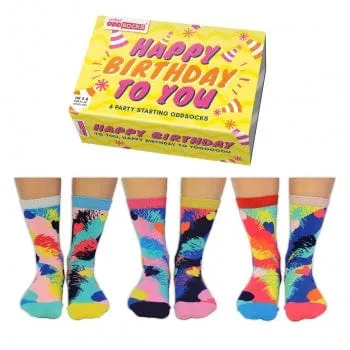 Happy Birthday To You 6 Party Starting Ladies Odd Socks