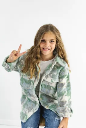 Happy In Houndstooth Kids Shacket