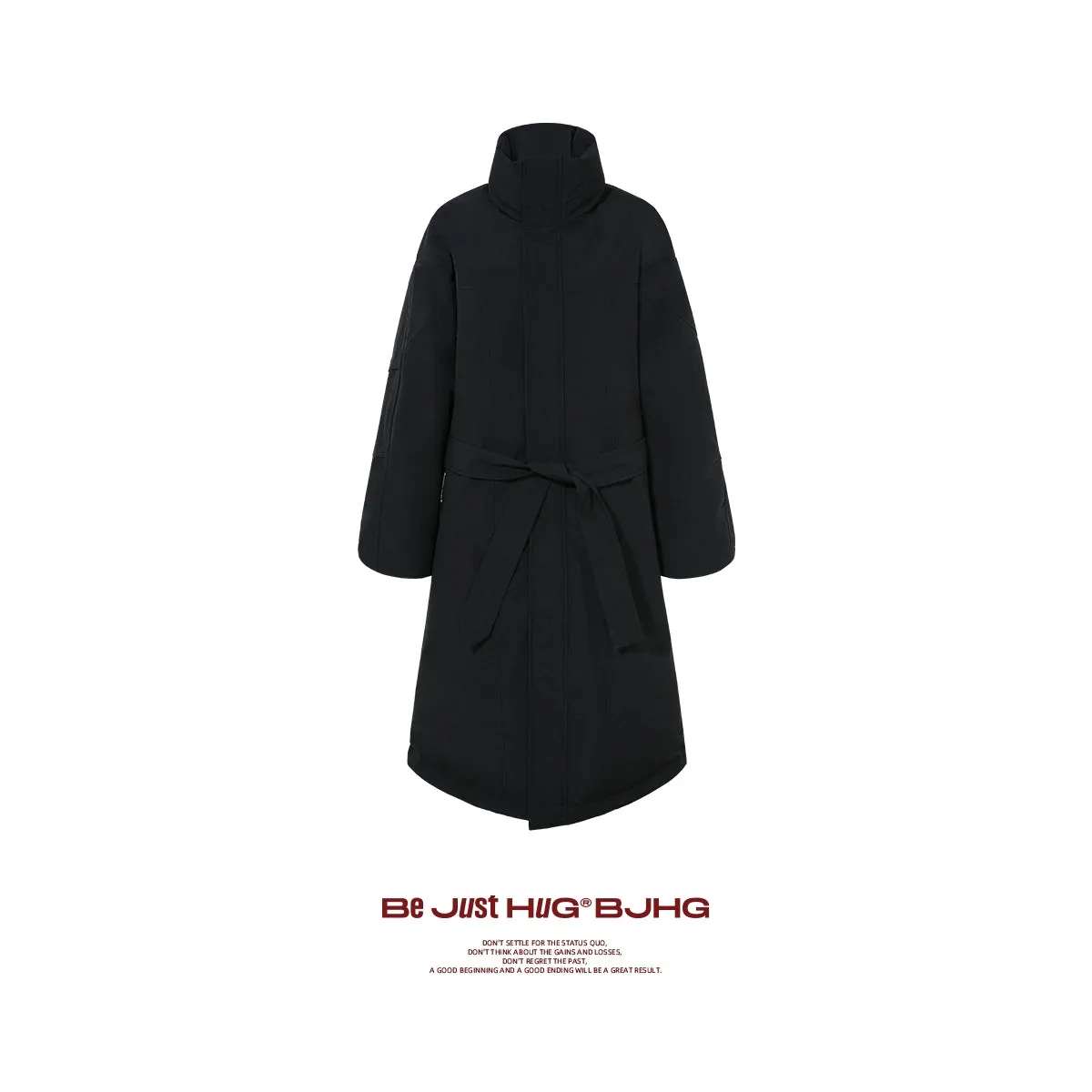 High-neck Oversize Belted Down Coat WN9811