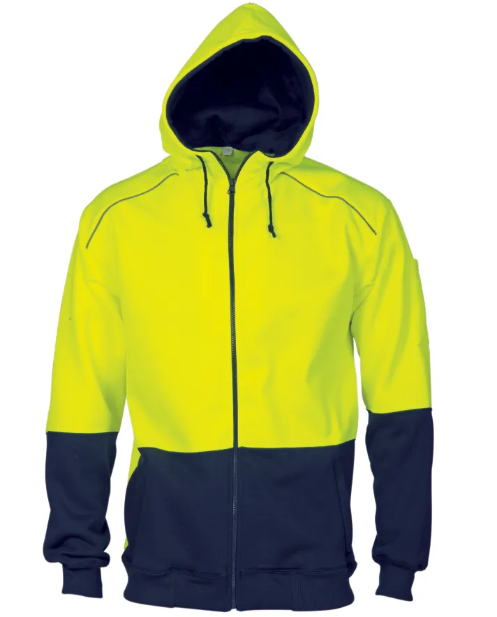 HiVis Contrast Piping Fleecy Hoodie