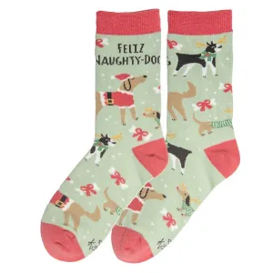 Holiday Socks - Feliz Naughty Dog