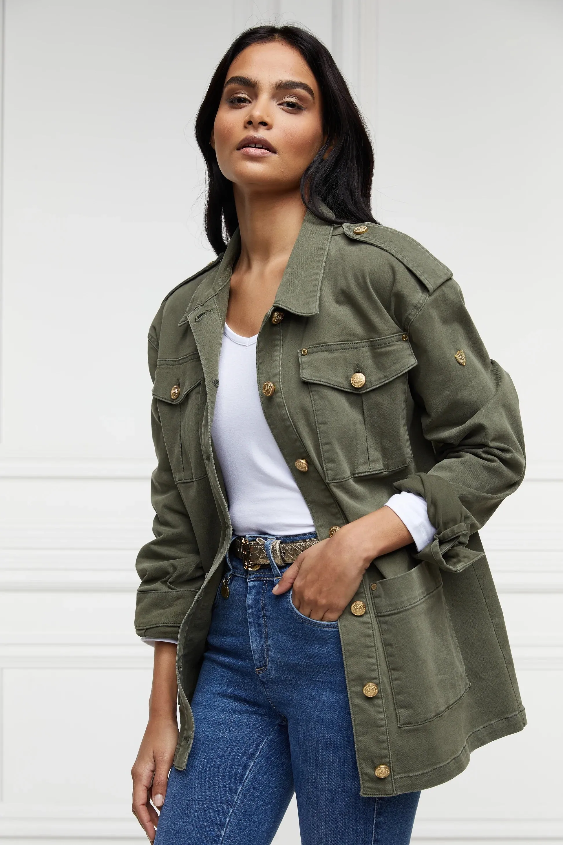 Holland Cooper Artillery Jacket in Hunter Green