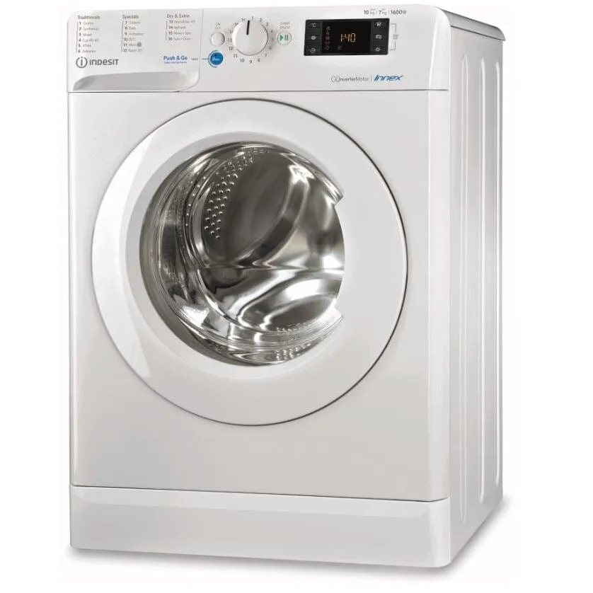 Indesit BDE1071682XWUKN 10kg Wash 7kg Dry 1600rpm Freestanding Washer Dryer - White