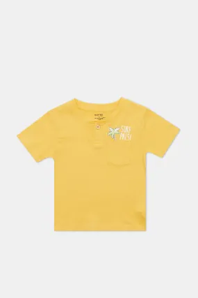 Infant Boys Mustard Pocket Henley