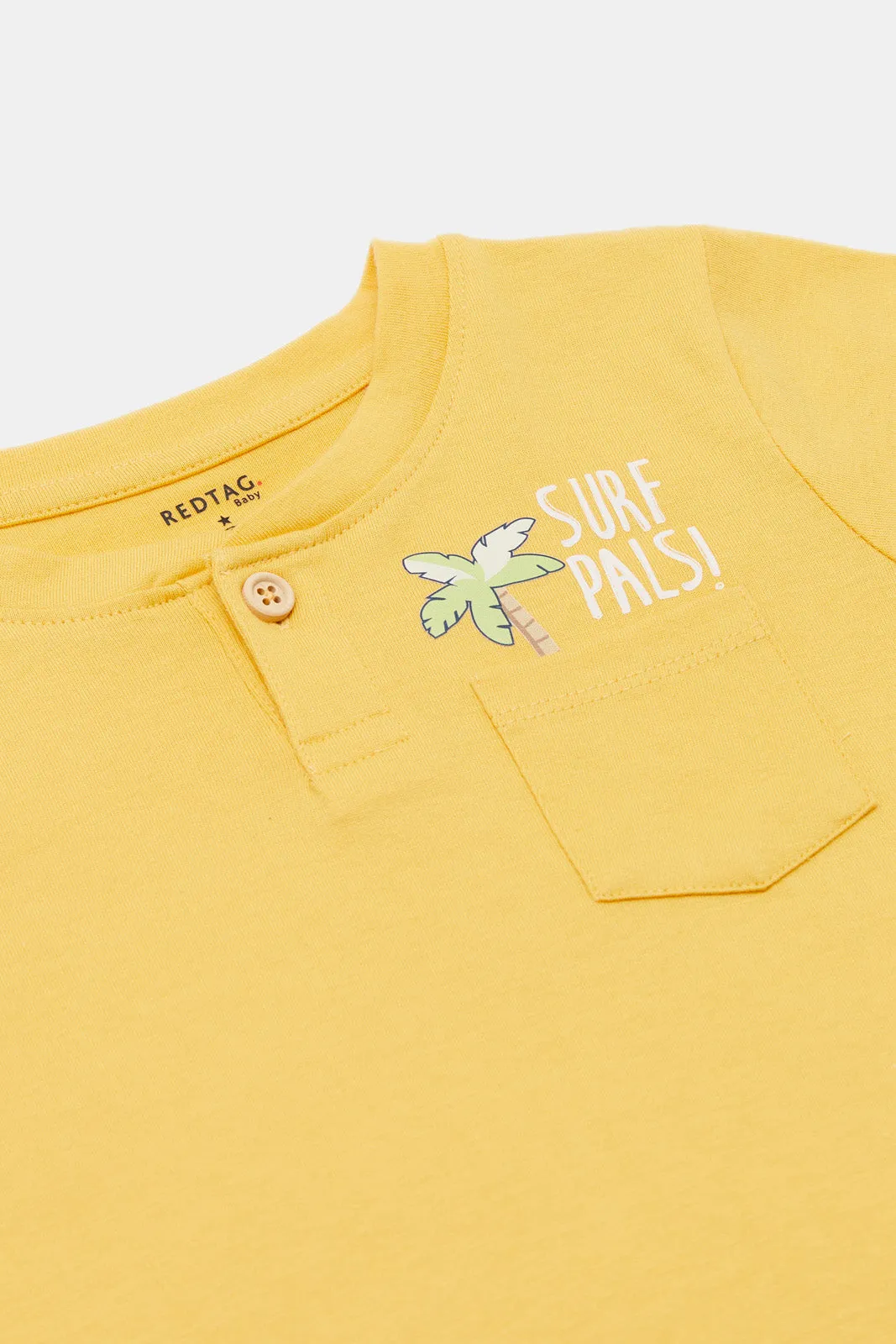 Infant Boys Mustard Pocket Henley