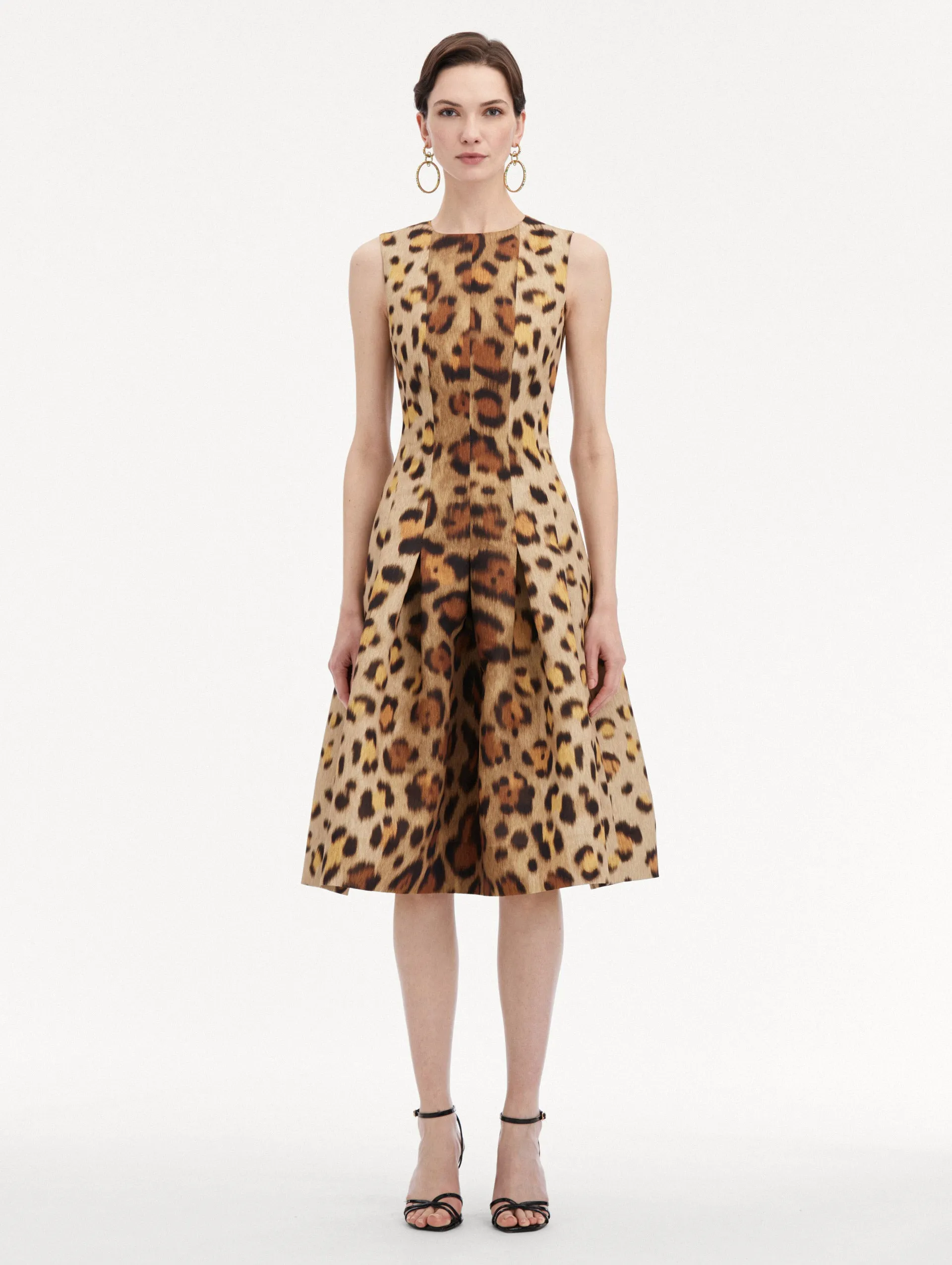 Jaguar Pleated Faille Dress